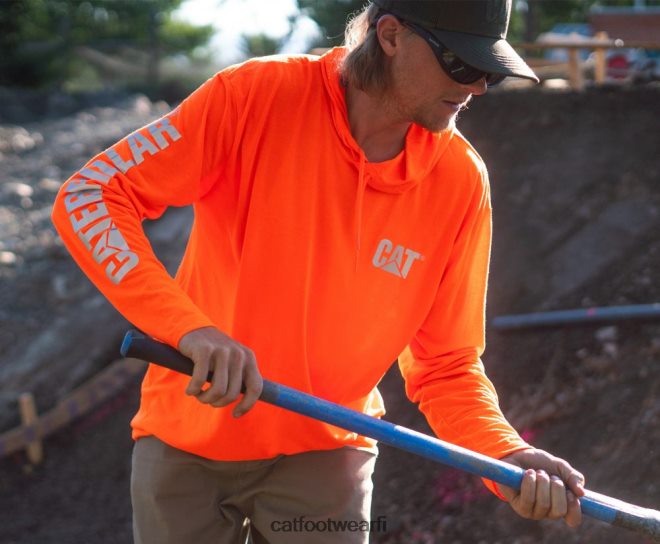 hivis upf hupullinen pitkähihainen t-paita keltainen 40L048222 Caterpillar miehet | topit  päällysvaatteet